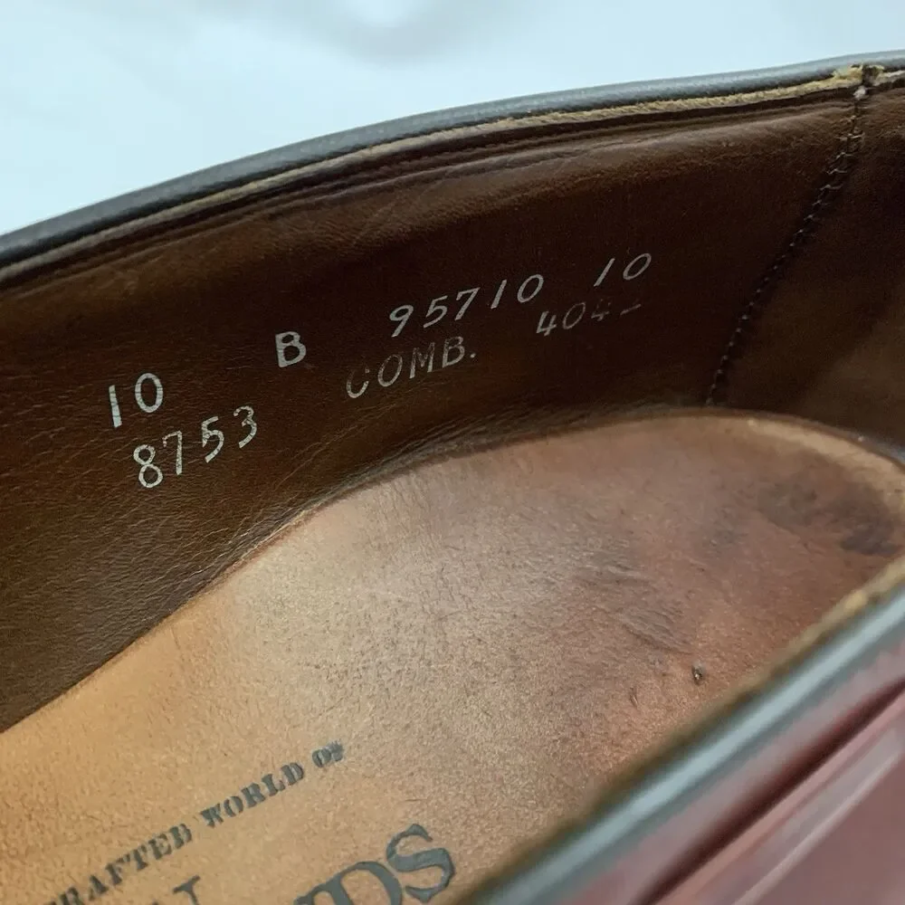 VNTG ALLEN EDMONDS SARATOGA Dress Tasseled Loafers, 95710, Cognac U.S. 10B COMB.
